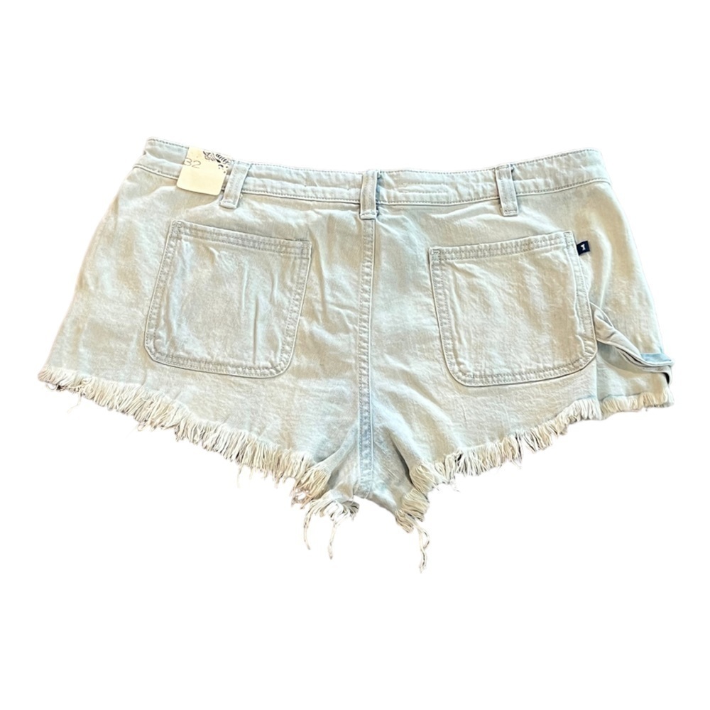 ANTHROPOLOGIE PILCRO Shortie Shorts Cutoff Light Wash Denim NEW $98 - Picture 6 of 12